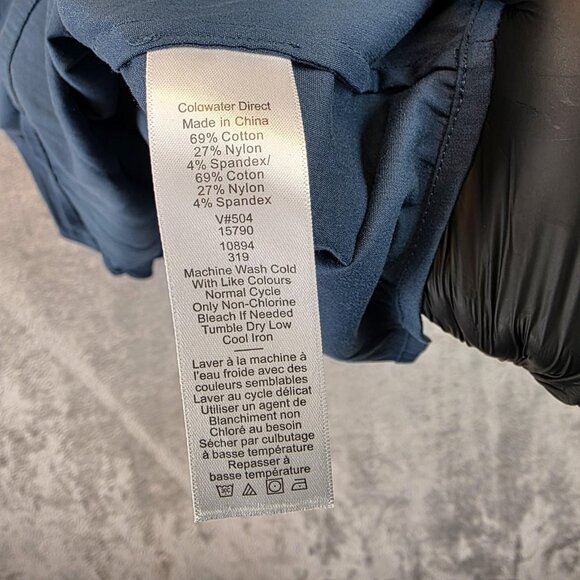 Coldwater Creek Shirt Womens 1X Petrol Blue Wrap Side Tie Long Sleeve Blouse - Picture 9 of 10